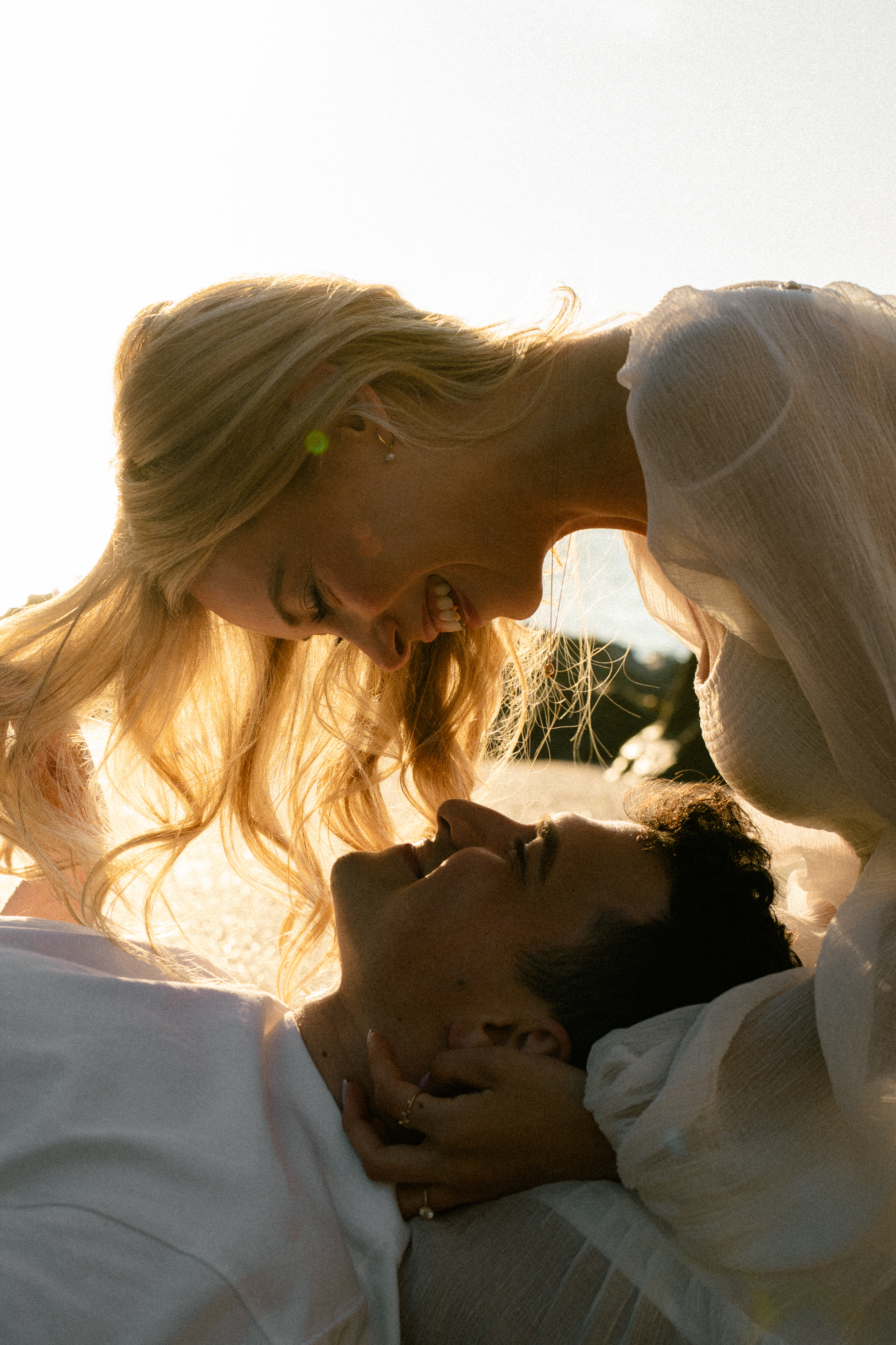 Reuben and Vanessa embrace